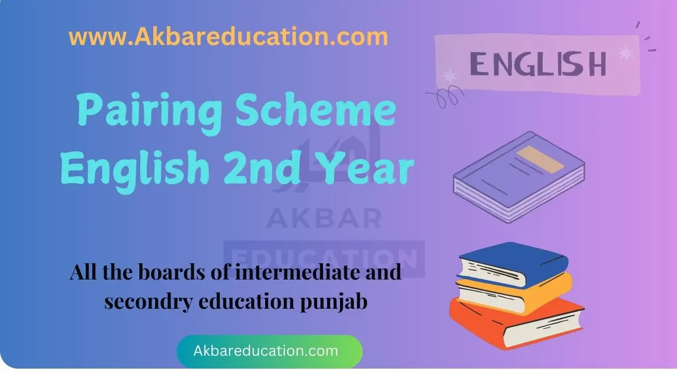 pairing scheme english 2nd year with books