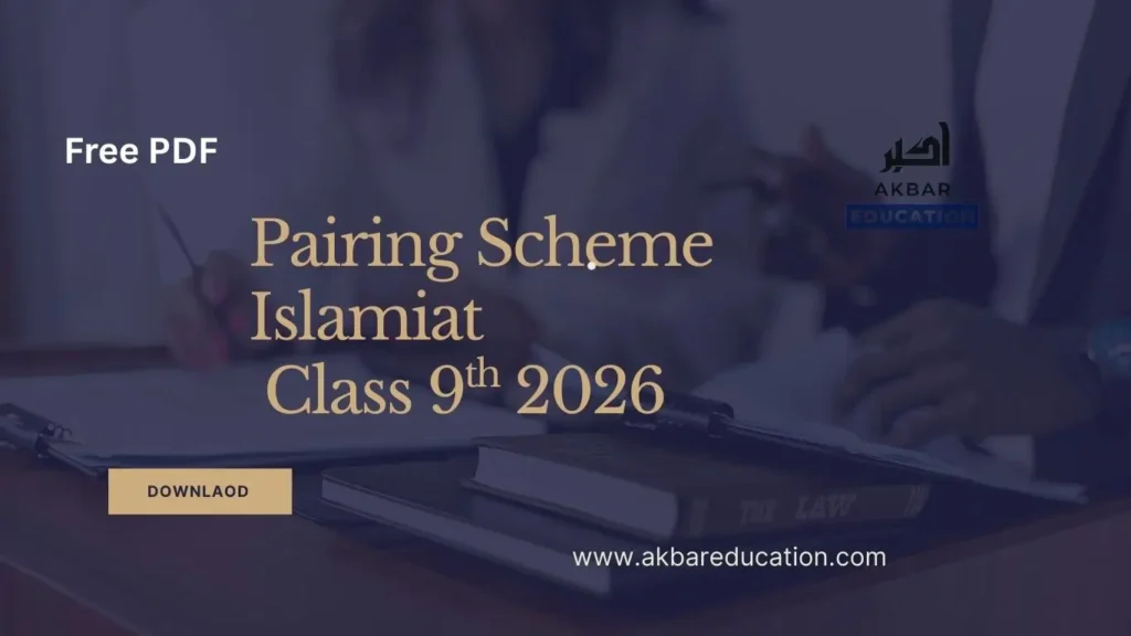 The text overlay image. the text is pairing scheme Islamiat 9th 2026