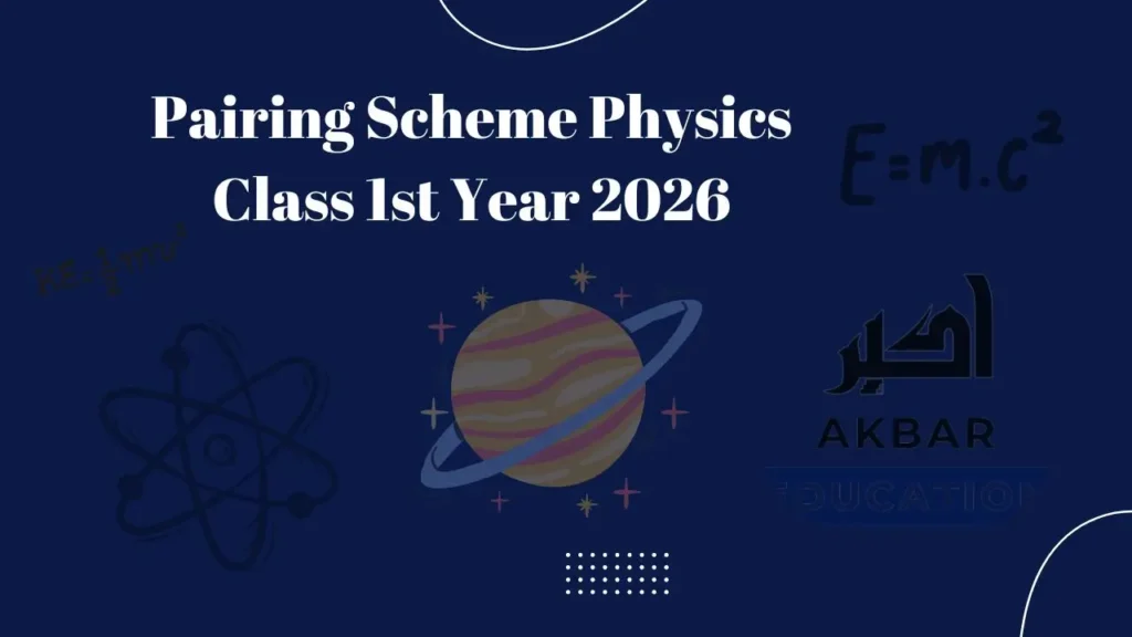 Infographic showing pairing scheme biology 1st year 2026 with scientific illustrations and formulas