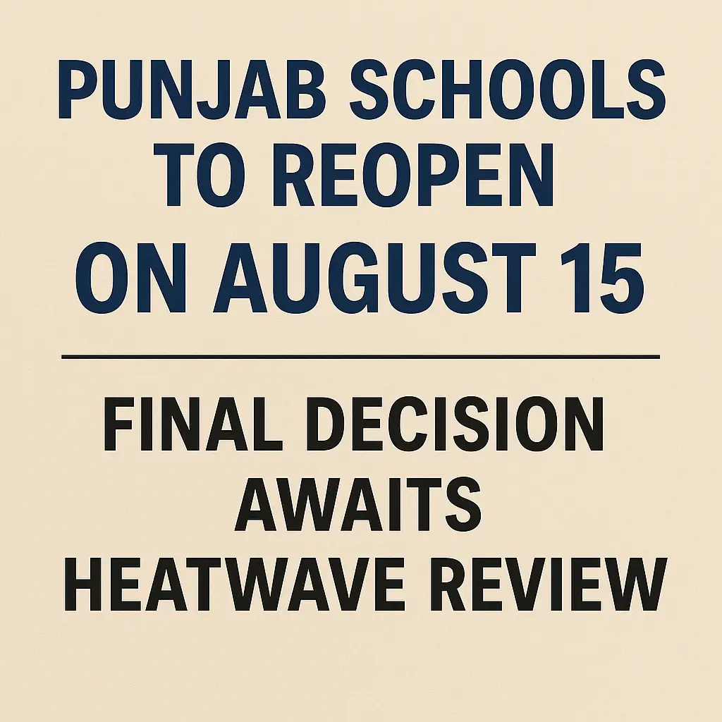 Punjab Schools Reopening Announcement